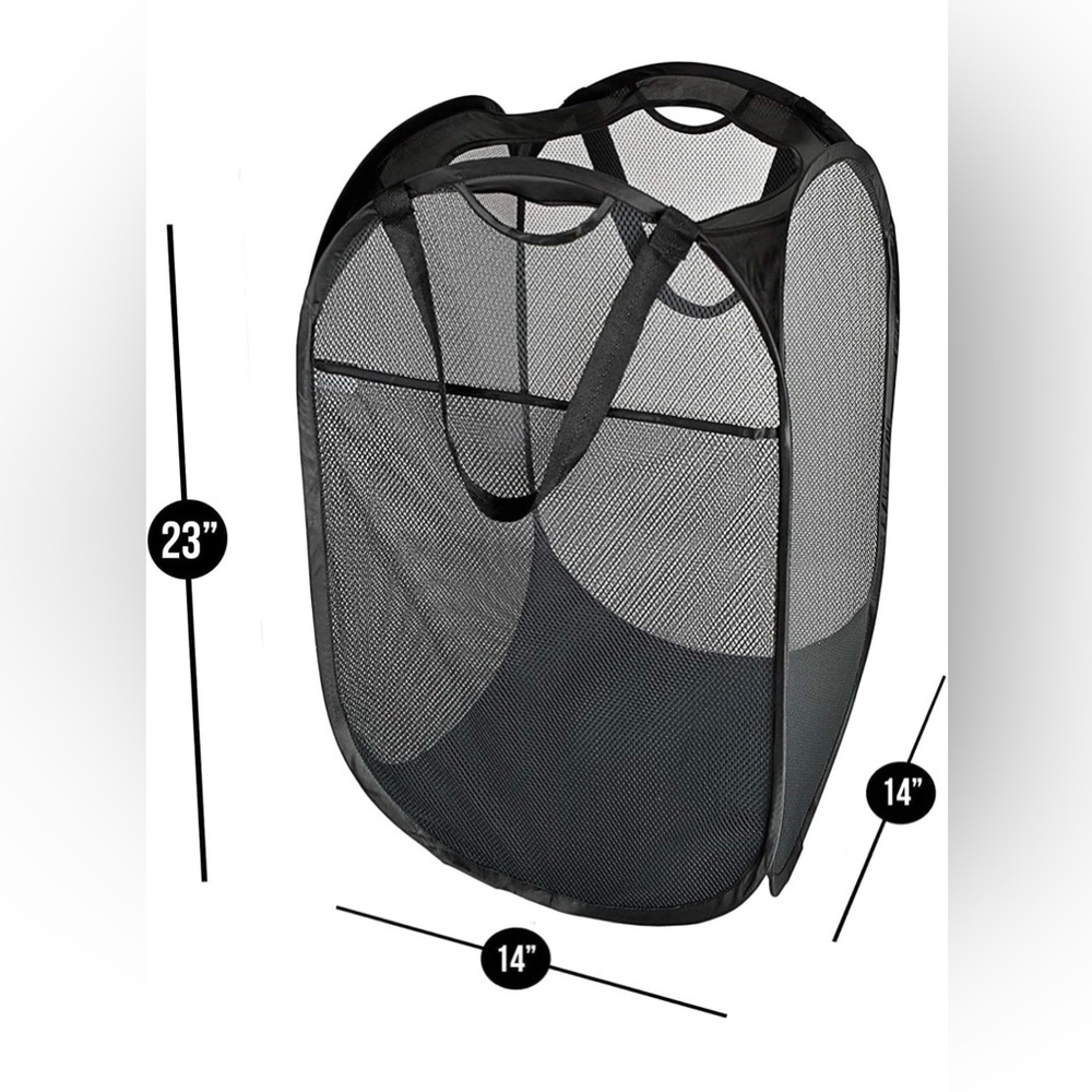 Black Foldable Laundry Hamper